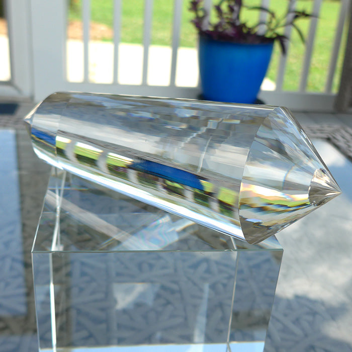 DOUBLE DISCOUNT: XTRA Large 64 Sided Himalayan Quartz Vogel Wand by David Zhuang