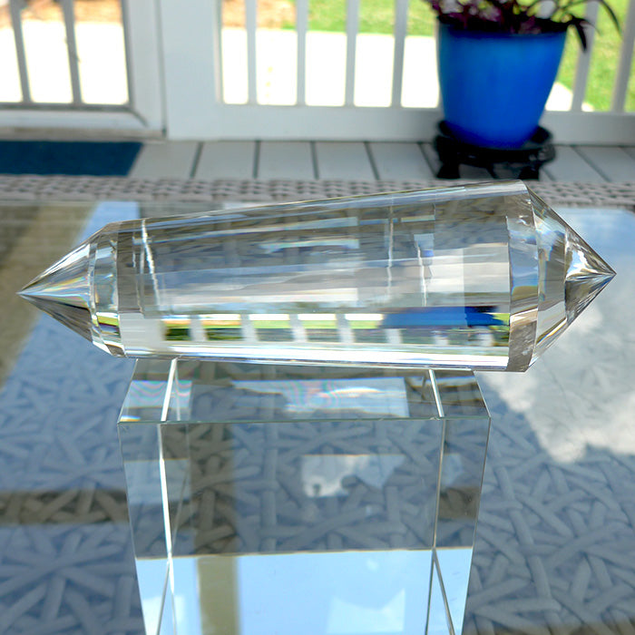 DOUBLE DISCOUNT: XTRA Large 64 Sided Himalayan Quartz Vogel Wand by David Zhuang