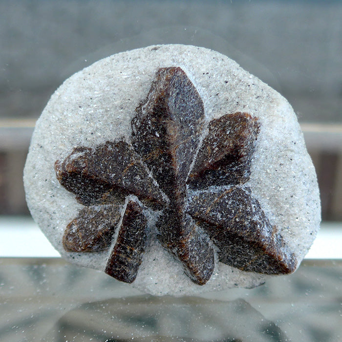 Seven Armed Glittering Staurolite Cross