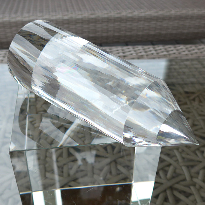 Fat 72 Sided Himalayan Quartz Vogel Wand with Blue Rutile by David Zhuang