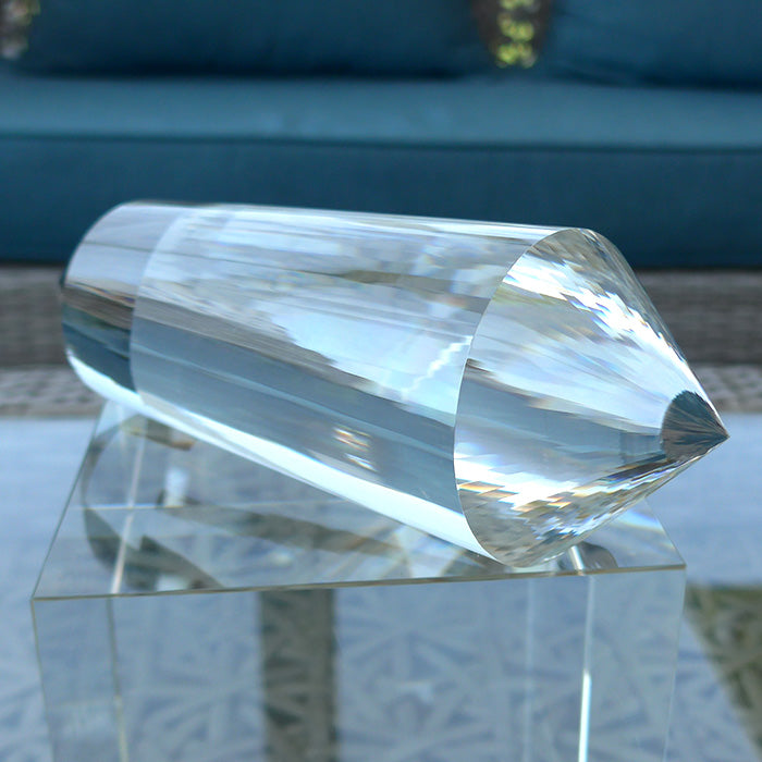 DOUBLE PRICE DROP: Scintillating 72 Facet Himalayan Quartz Kabbalistic Vogel Wand by David Zhuang