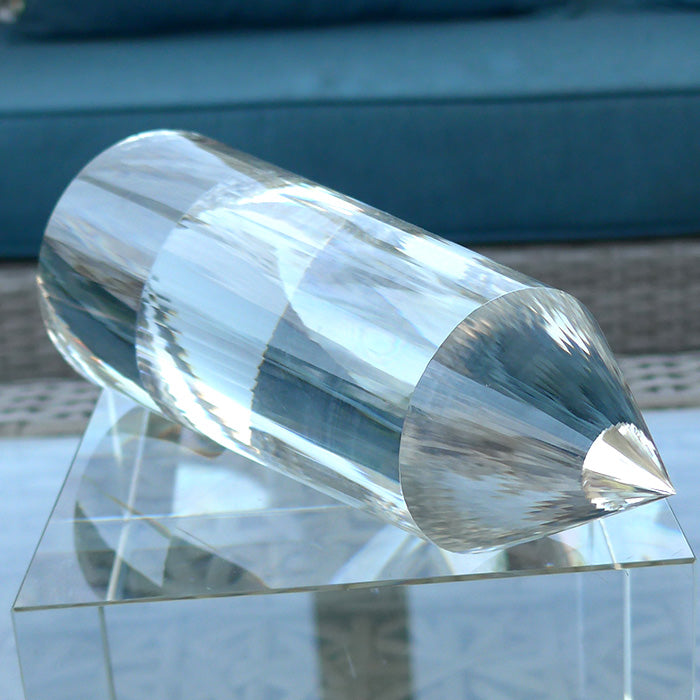 Scintillating 72 Facet Himalayan Quartz Kabbalistic Vogel Wand by David Zhuang