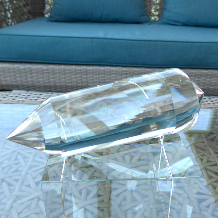 Scintillating 72 Facet Himalayan Quartz Kabbalistic Vogel Wand by David Zhuang