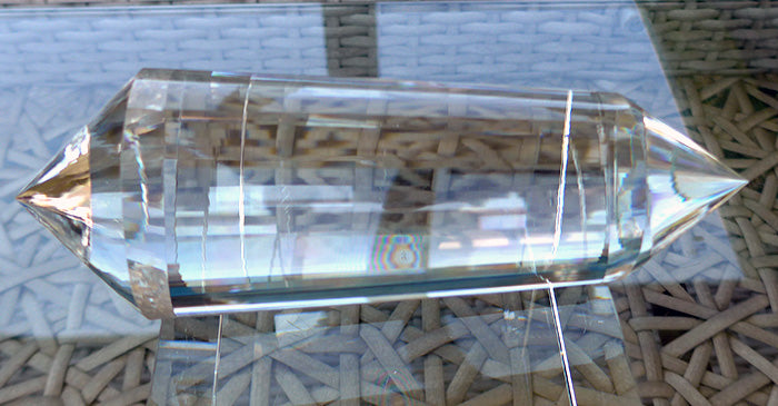 Scintillating 72 Facet Himalayan Quartz Kabbalistic Vogel Wand by David Zhuang
