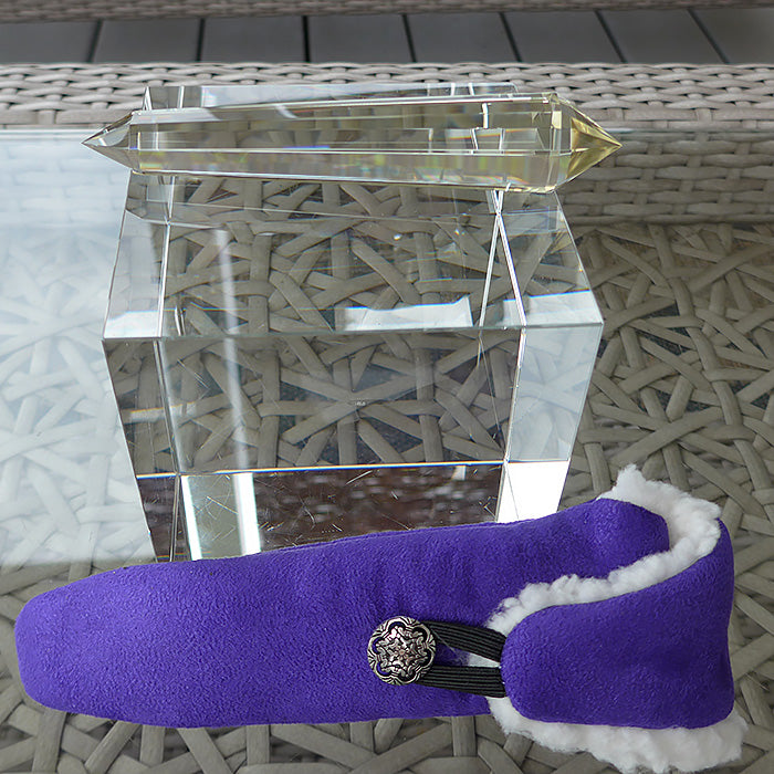 Slim Octagonal Tibetan Champagne Citrine Vogel Wand with Zoning by David Zhuang