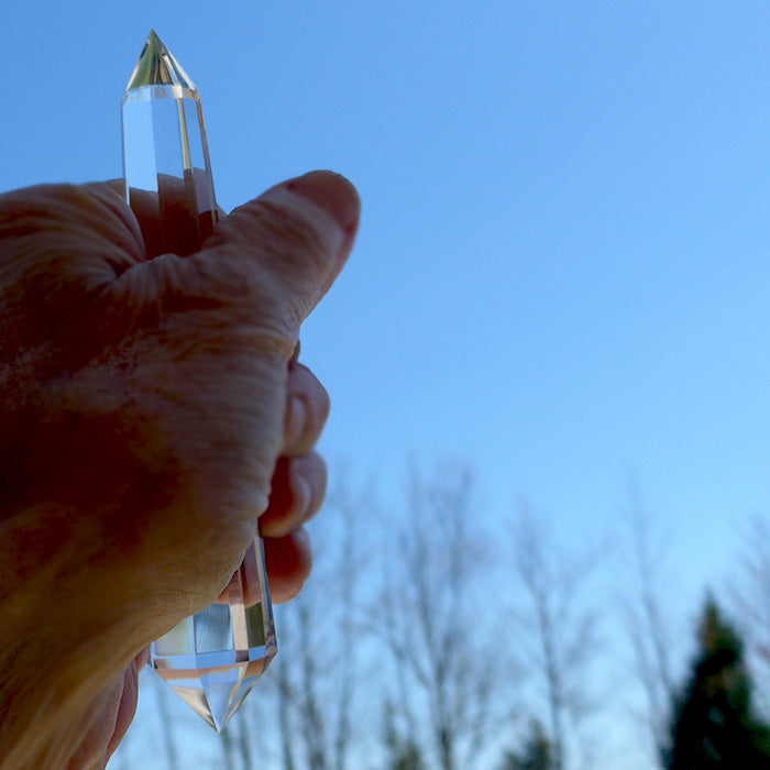 Octagonal Himalayan Quartz Vogel Wand by David Zhuang