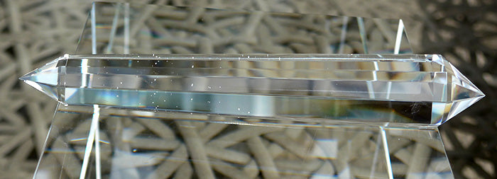 Long Slender Octagonal Himalayan Quartz Vogel Wand by David Zhuang