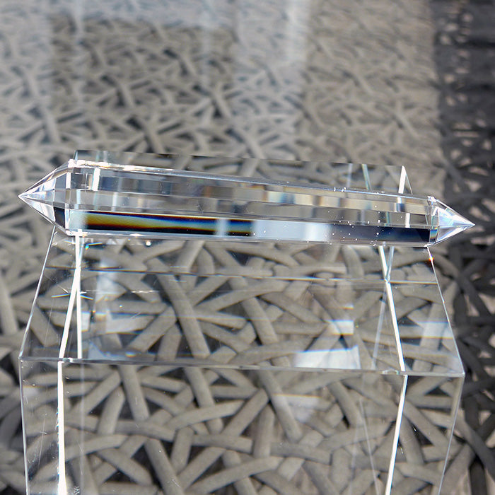 Long Slender Octagonal Himalayan Quartz Vogel Wand by David Zhuang
