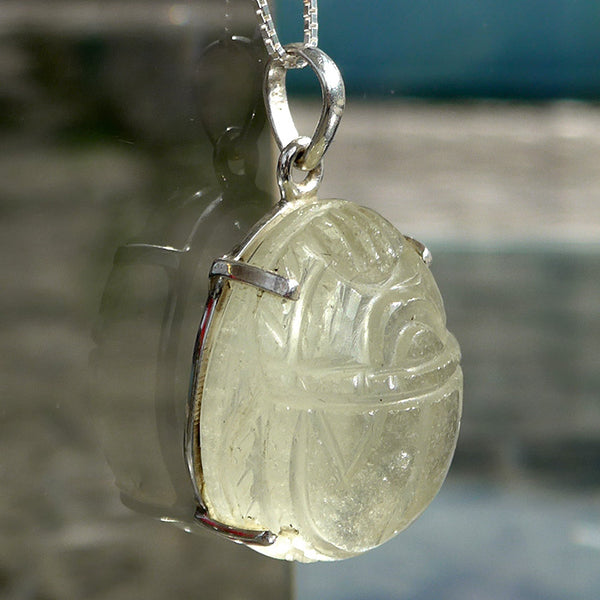 Libyan Desert Glass PENDANT $149 Tektite 925 Sterling Jewelry