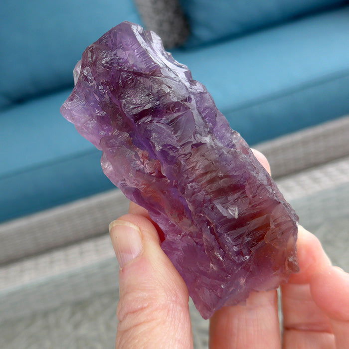 Rainbow Ametrine Wand with Natural Termination Tip