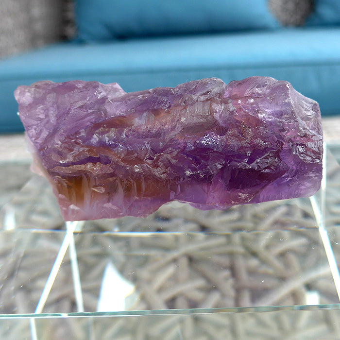 Rainbow Ametrine Wand with Natural Termination Tip