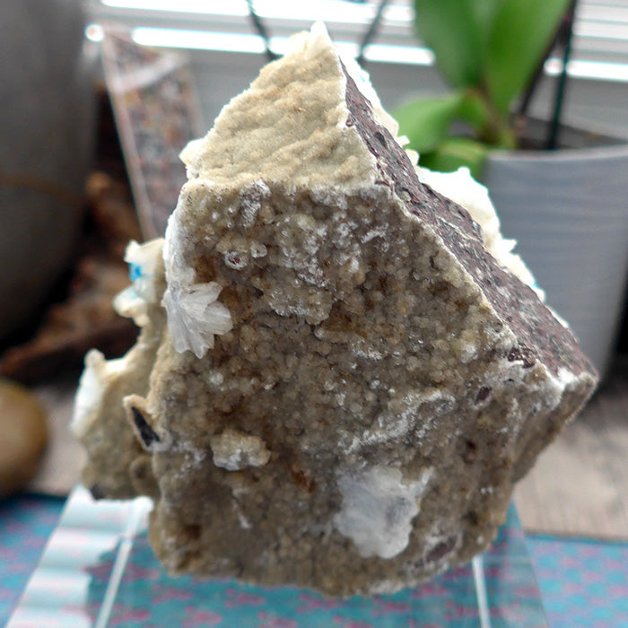 Cavansite on Apophyllite and Stilbite Matrix