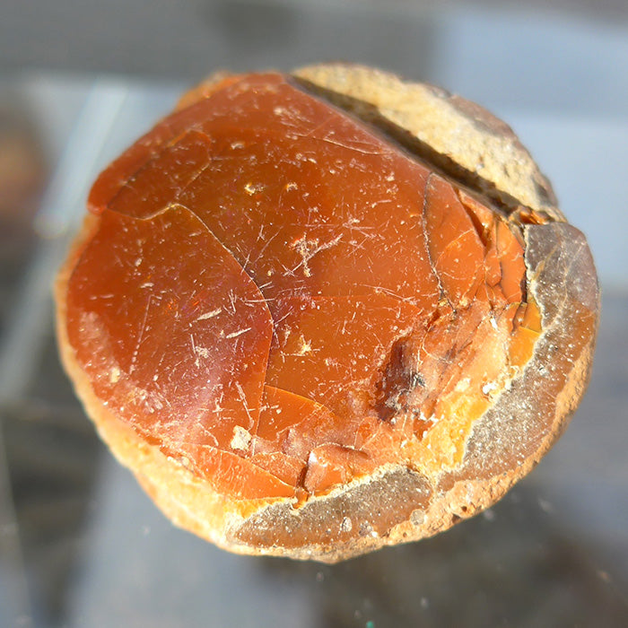 Spherical Ethiopian Orange Opal Specimen