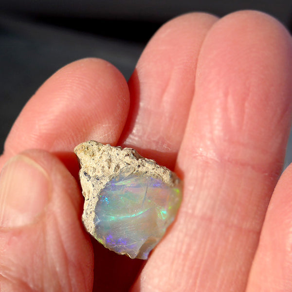 Australian Opal Medicine Bag Stone on Matrix