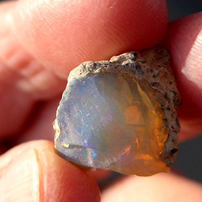 Australian Opal Medicine Bag Stone on Matrix