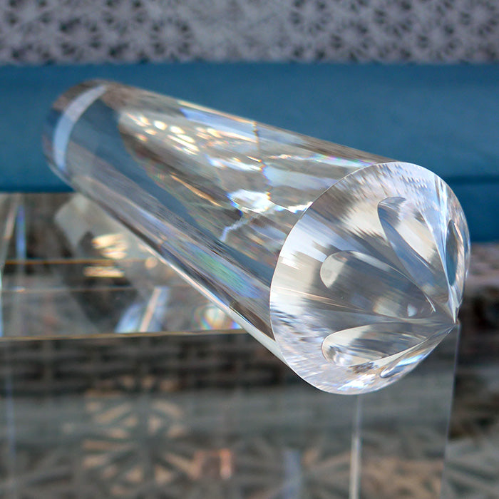 PRICE PLUNGE: Long 6 Petal Master Cut 144 Sided Vogel Phi Crystal Wand