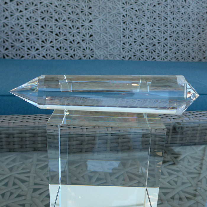 PRICE PLUNGE: Long 6 Petal Master Cut 144 Sided Vogel Phi Crystal Wand