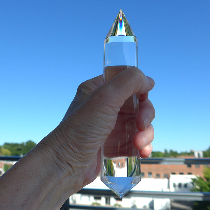 PRICE PLUNGE: Long 6 Petal Master Cut 144 Sided Vogel Phi Crystal Wand