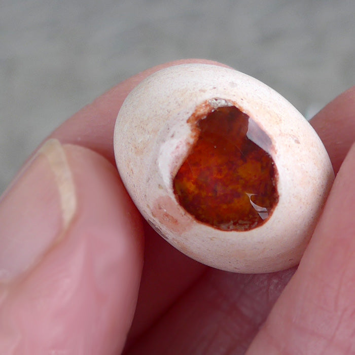 Brilliant Orange Mexican Fire Opal Cabachon