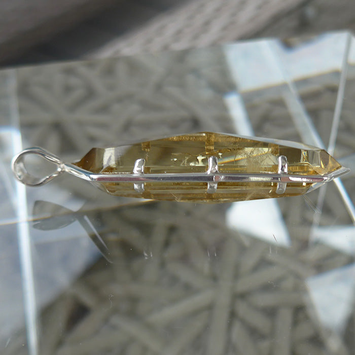Jumbo Zambian Citrine Infinite Energy Pendant Wand by Kings Amao
