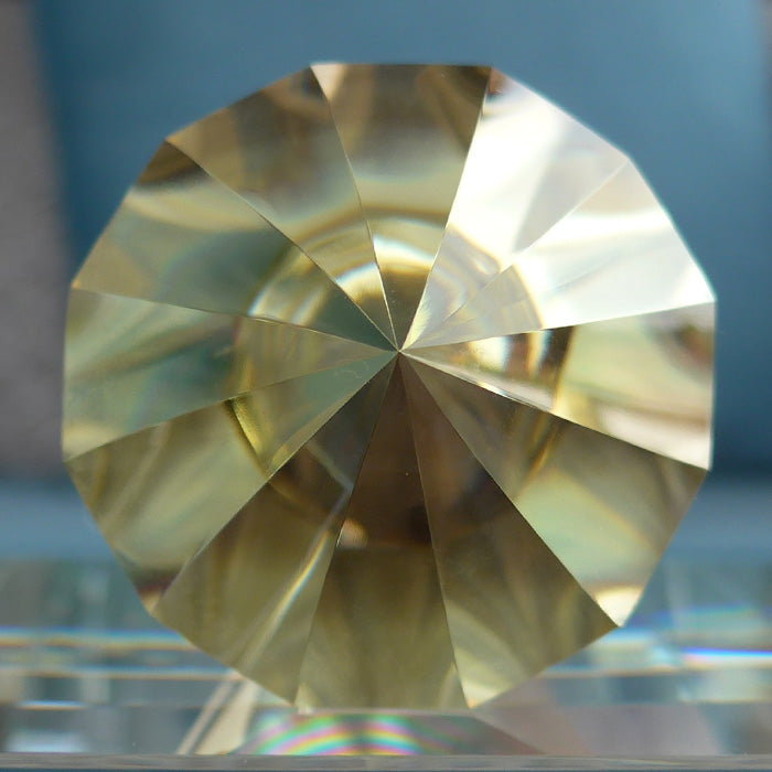 Ultra Clear 12 Sided Citrine Vogel Wand with Dark Zones