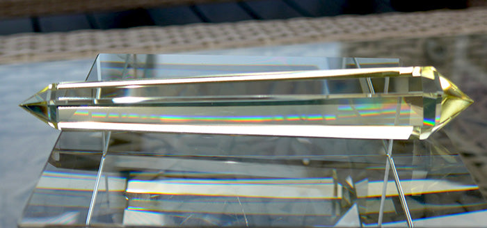 Slim Heptagonal Himalayan Citrine Vogel Wand by David Zhuang