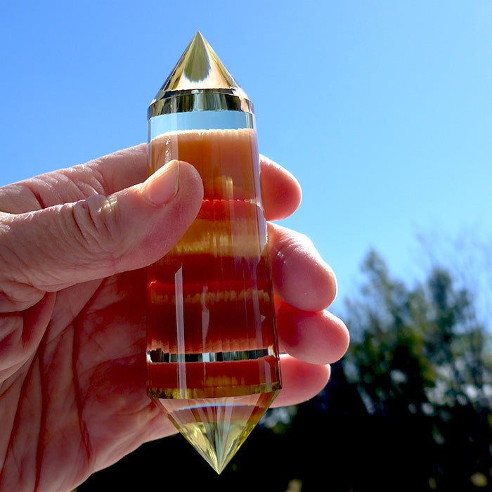 DOUBLE DISCOUNT: Sweet 48 Sided Himalayan Citrine Vogel Wand by David Zhuang