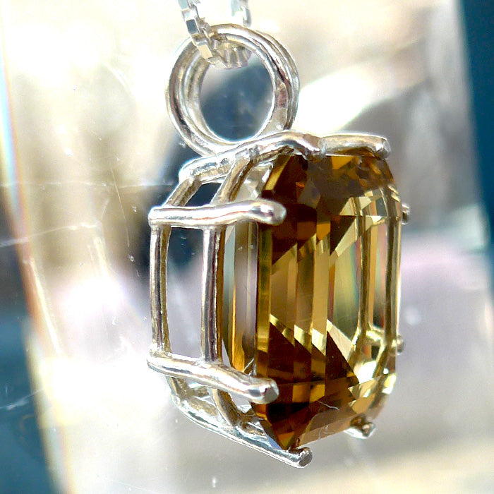 Citrine Earth Heart Pendant