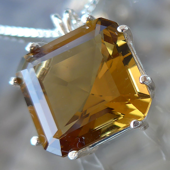 Citrine Earth Heart Pendant