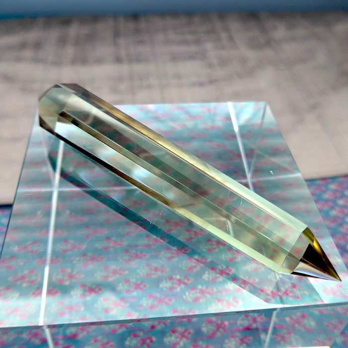 Slim Heptagonal Himalayan Phantom Citrine Vogel Wand by David Zhuang
