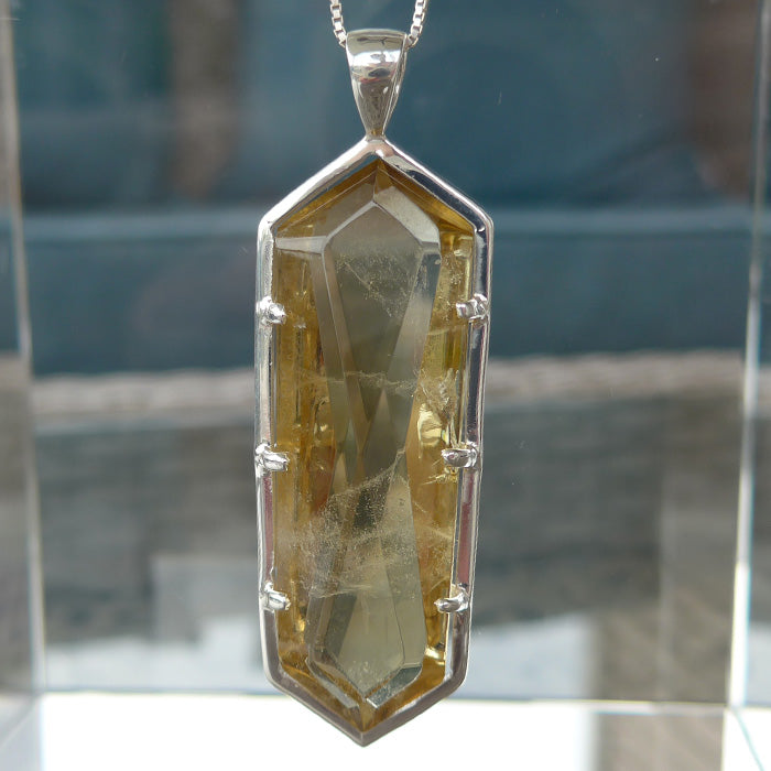 Jumbo Zambian Citrine Infinite Energy Pendant Wand by Kings Amao