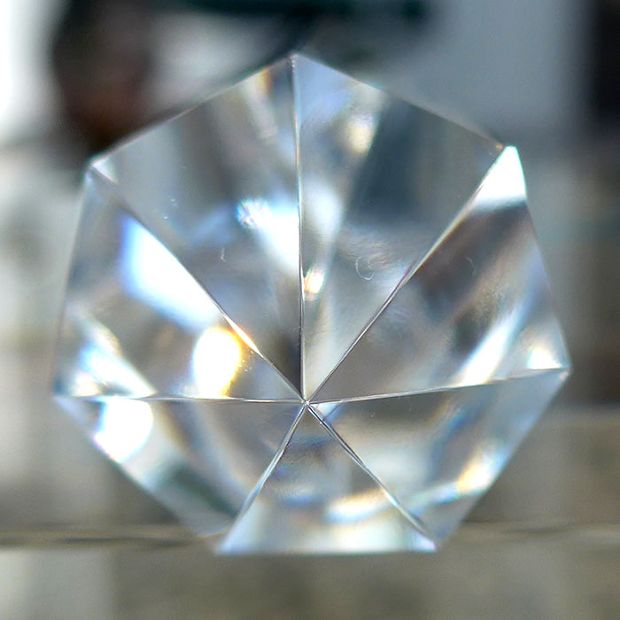 Slender Heptagonal Himalayan Quartz Vogel Wand by David Zhuang