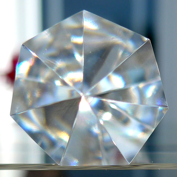 Slender Heptagonal Himalayan Quartz Vogel Wand by David Zhuang
