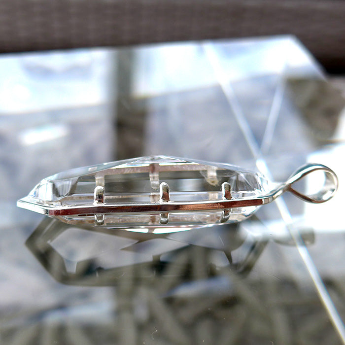 Clear Lemurian Quartz Infinite Energy Pendant Wand by Kings Amao