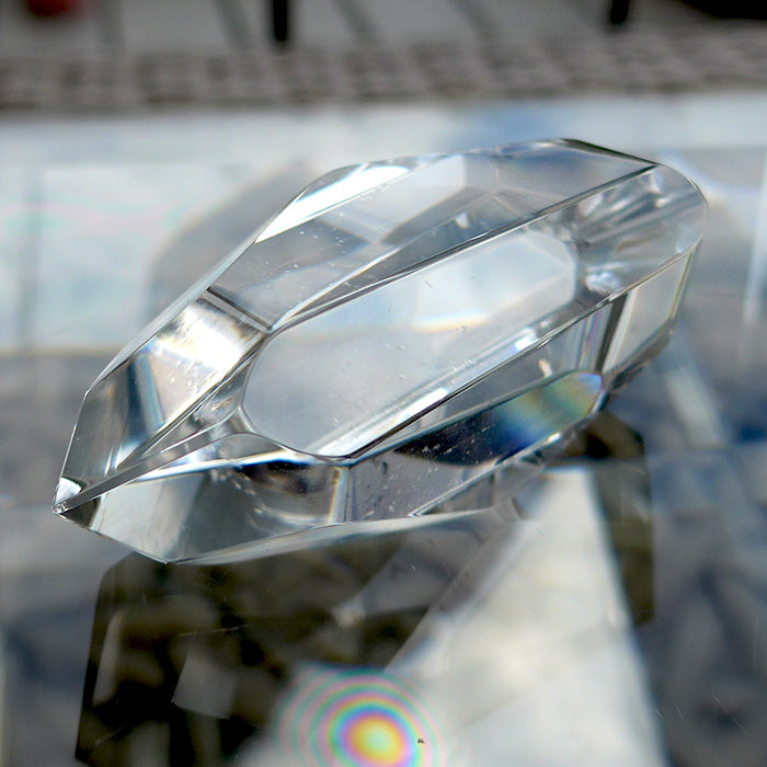 Clear Lemurian Quartz Mini Infinite Energy Wand by Kings Amao