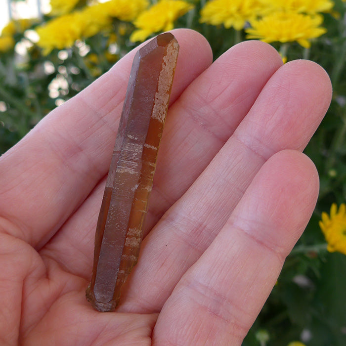 Congo Citrine Diamond Window Pane Wand