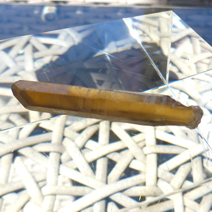 Congo Citrine Diamond Window Pane Wand