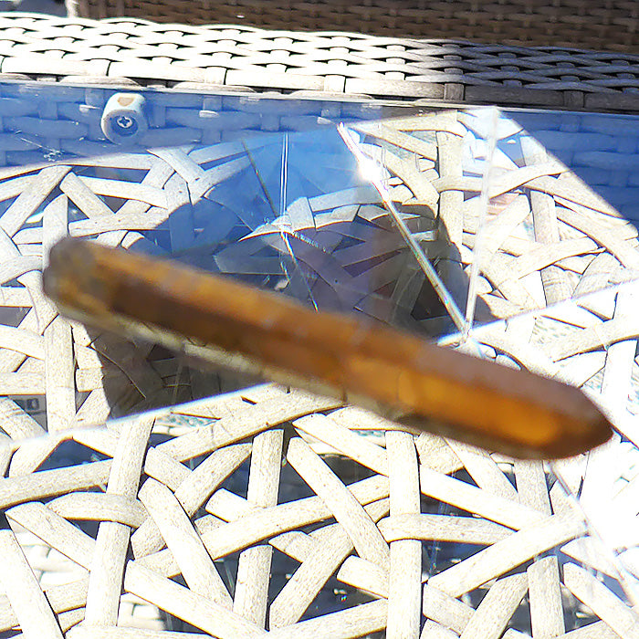Congo Citrine Diamond Window Pane Wand