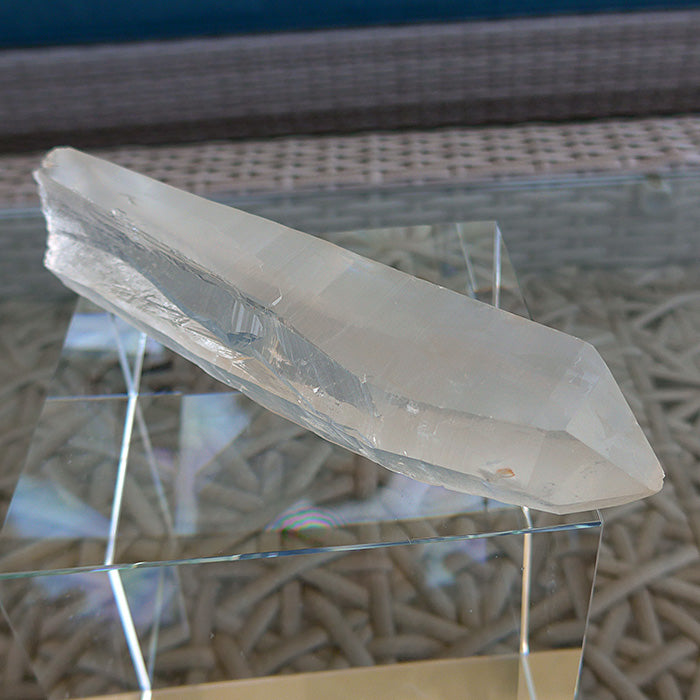 Ultra Clear Rosy Glow Lemurian Growth Interference Wand