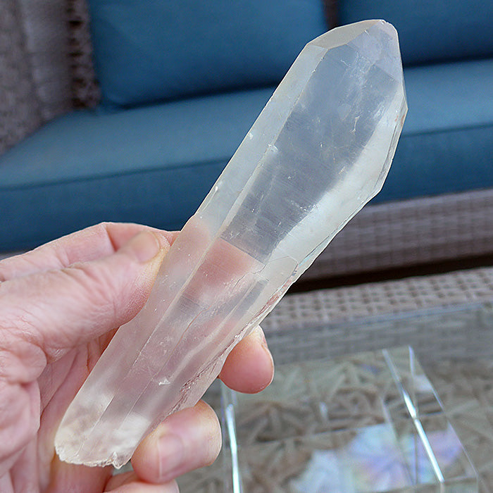 Ultra Clear Rosy Glow Lemurian Growth Interference Wand