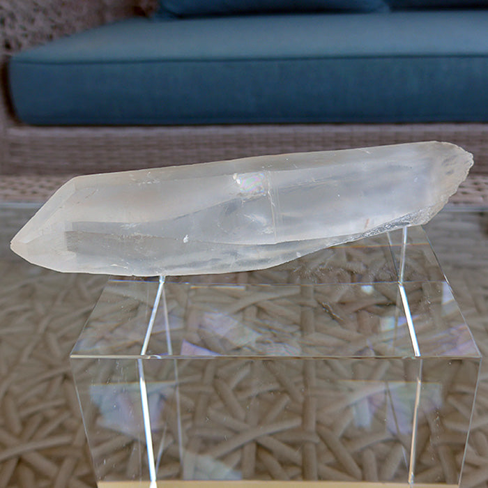 Ultra Clear Rosy Glow Lemurian Growth Interference Wand