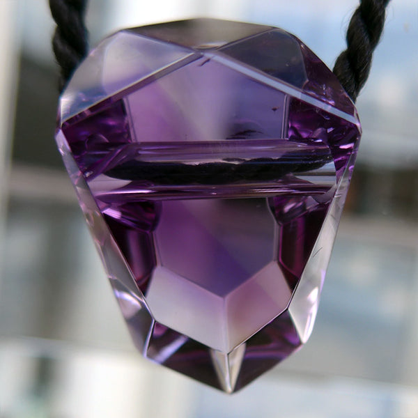 Deep Purple Amethyst Arrowhead Pendant by Lawrence Stoller