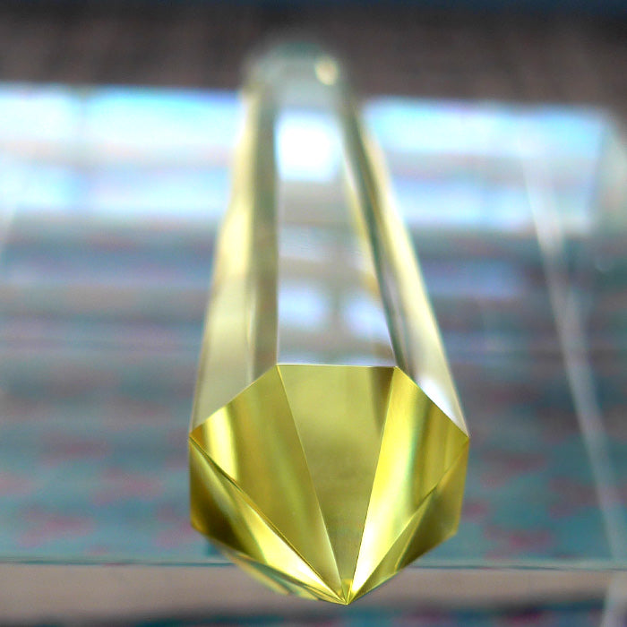Slim Octagonal Tibetan Citrine Vogel Wand by David Zhuang