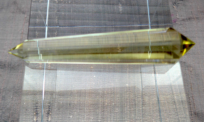 Slim Octagonal Tibetan Citrine Vogel Wand by David Zhuang