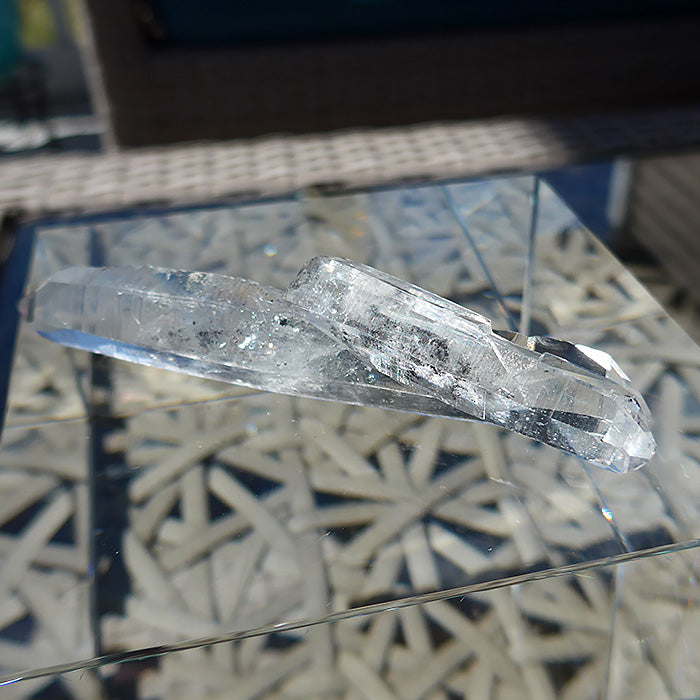 Diamond Pane Tibetan Quartz DT Twin Point with Chlorite