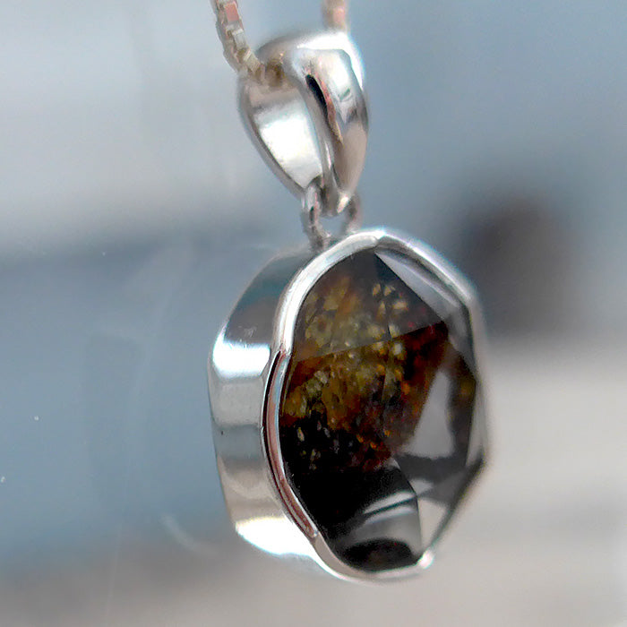 Double Sided Star of David Pallasite Pendant