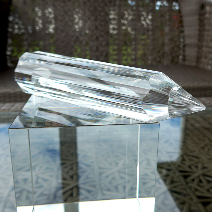 Collector's Item: Long Slender 6 Gate 108 Facet Dream Vogel Crystal Healing Wand by Ray Pinto