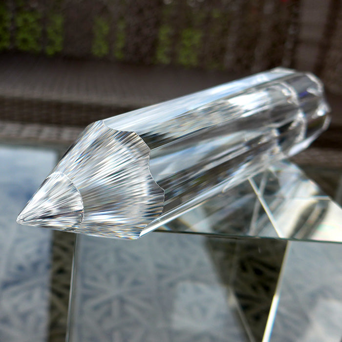 Collector's Item: Long Slender 6 Gate 108 Facet Dream Vogel Crystal Healing Wand by Ray Pinto