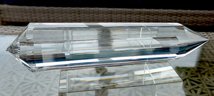 Collector's Item: Long Slender 6 Gate 108 Facet Dream Vogel Crystal Healing Wand by Ray Pinto