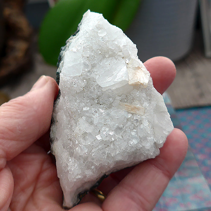 Druzy Apophyllite Specimen with Stilbite on Matrix
